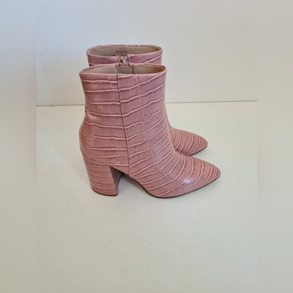 Dorothy Perkins Shoes - Dorothy Perkins pink faux leather ankle boots mock croc block heel new